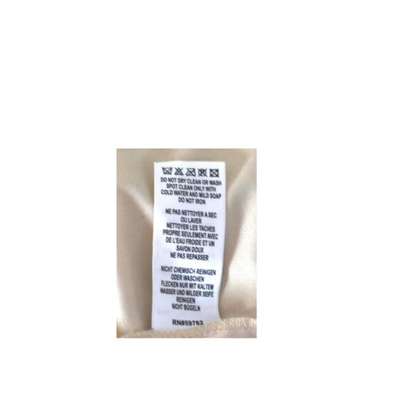 Adrianna Papell Art Deco Beaded Blouson Gown Champagne Nude Evening Dress US 4 - Picture 6 of 7